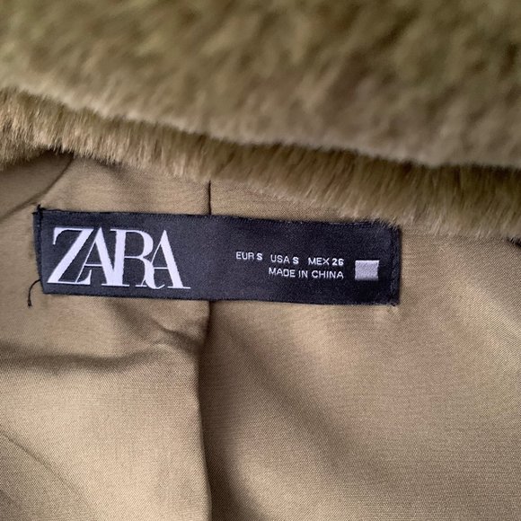 ZARA FAUX FUR JACKET - Picture 3 of 9